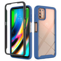 Motorola Moto G9 Plus Case RUILEAN ด้านหลังกันชนที่ทนทาน Dual Layer กันกระแทกกันกระแทกเต็มรูปแบบป้องกันกรณีครอบสำหรับ Motorola Moto G9 Plus