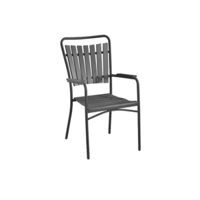 Outdoor chair, size 52×63×93 cm. - black