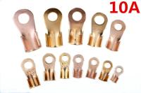 50PCs/Lot 10A Open Copper Battery Connectors Cable Lugs 5.2mm Ring for M5 Stud Welding Cable Lugs OT 10A