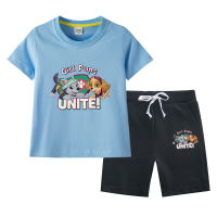 Paw Patrol Thin Cotton Shorts Kids Casual Summer Boys Girls New 2pcs Short Sleeve Tshirt