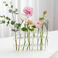 Hinged Flower Vase Glass Vase Tube Creative Plant Holder For Living Room Office Corridor Study Bedroom Dining Table Home Decor