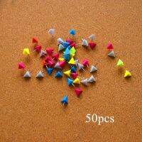 50pcs Plastic Push Pins for Cork Board Decorative Map Marker Thumb Tack Triangle Drawing Pin Creative Office Stationery Clips Pins Tacks