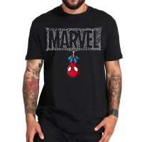 Marvel Cute Anime Spiderman Mens Printed T Shirt Cotton Crew Neck T Shirt Avengers High Street