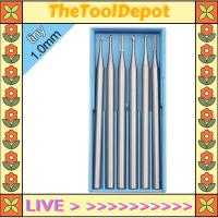 TheToolDepot JS ดอกสว่านอุปกรณ์ทำมือแกะสลักทังสเตน6ชิ้นดอกสว่านสลักตุ๊กตาโมเดลขนาดเล็กแกะสลักสำหรับตกแต่งบ้านและสลักก้าน3/32