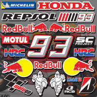 แข่งรถจักรยานยนต์93 Red Bull สติ๊กเกอร์ทั้งชุด
