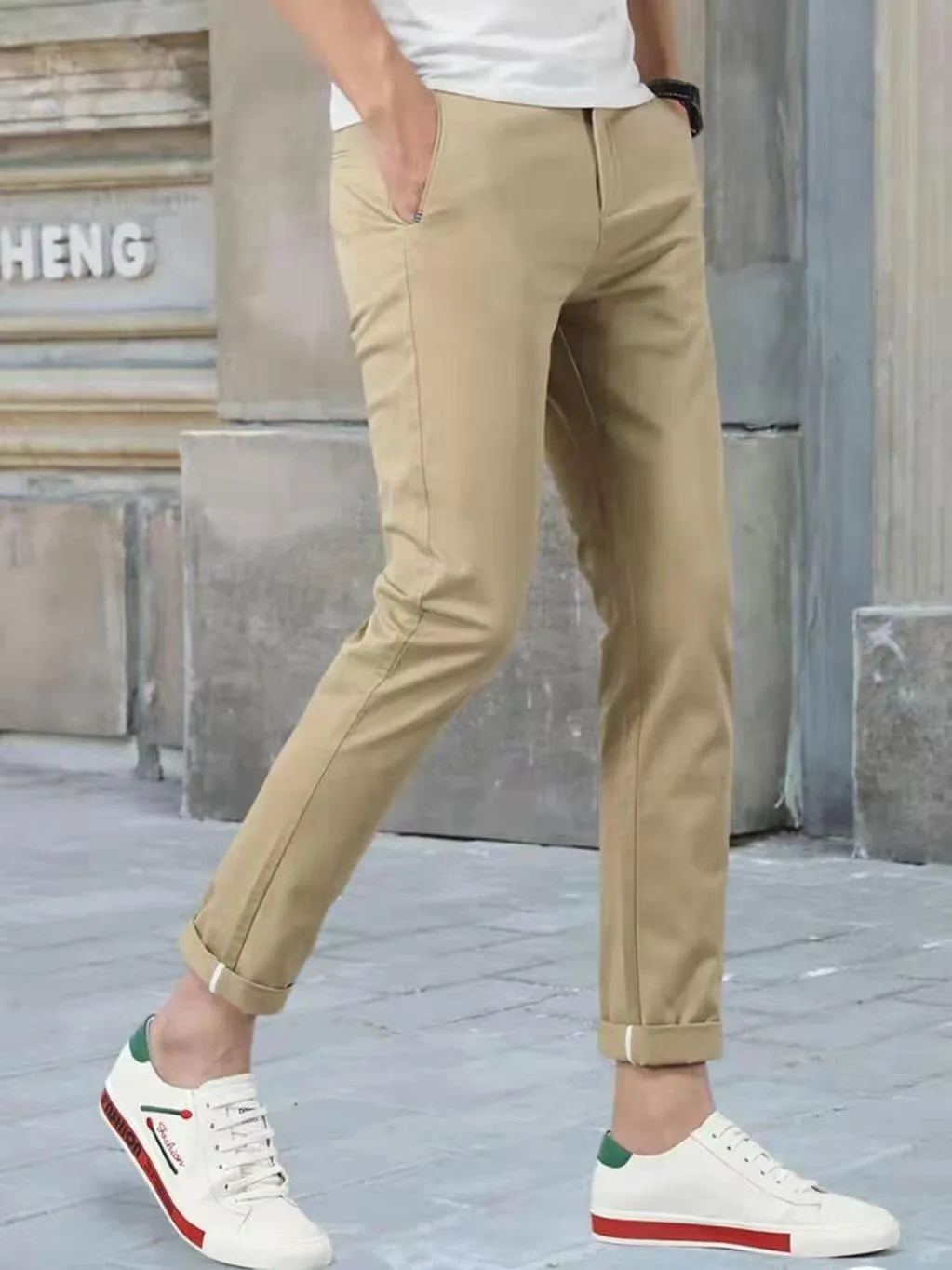 YW# Light brown basic pants for men | Lazada PH