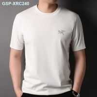 Arcteryx เสื้อยืดผ้าฝ้ายปักลายโลโก้นกสำหรับฤดูร้อน,เสื้อยืดทรงหลวม2023ครึ่งแขนสั้น