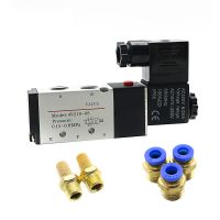 Pneumatic Electric Solenoid Valve 4V210 08 5 Way 2 Position Control Air Gas Magnetic Valve 12V 24V 220V 4mm 12mm Hose Fittings