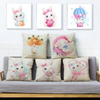 hot！【DT】۩☬  Cartoon for Children Room Sofa  Print Cushion Cover Soft Pillowcase 40x60