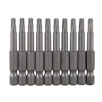 [Old A Hardware] 6.3Mm Hexagon Shank 4Mm T20 Magnetic Tip Torx ไขควง Bits 10ชิ้น