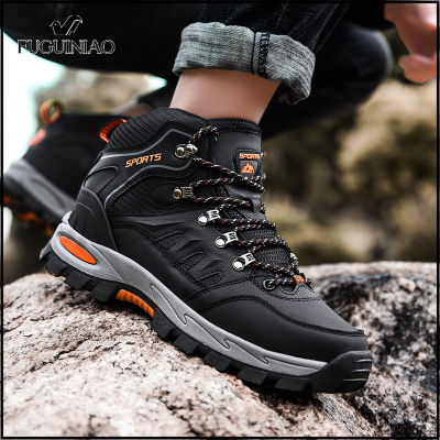 TOP☆Fuguiniao Men Women Hiking Shoes Winter High top Outdoor Walking Jogging Shoes Trekking Sneakers Mountain Boots Waterproof Climbing Boots（Free Shipping）