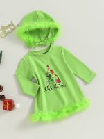 Baby Girl Christmas Outfit Long Sleeve Romper Jumpsuit with Glitter Tutu Skirt 2Pcs Clothes Set  by Hs2023