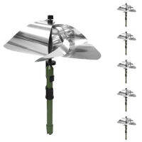 Reflective Wind Wheel with Courtyard and Garden Stakes Bird Protection Equipment Silver Deterrent Spinning Wheel