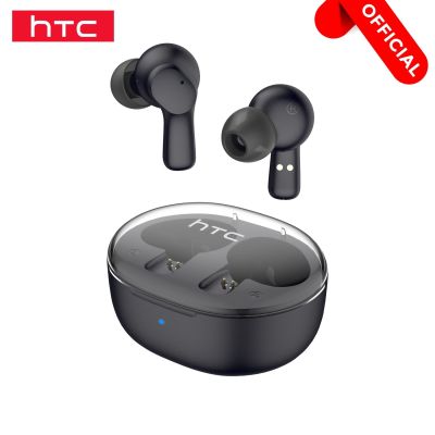 ZZOOI NEW HTC TWS2 Wireless Earphones Bluetooth 5.1 Dual Stereo Headphones ENC Noise Reduction Bass Touch Control Long Standby Earbuds