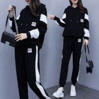 COD DSFGERRTYTRRE 2pcs Women Casual Clothing Individual Set Wear Lady Sport Tracksuit Long Sleeve Loose Tracksuits Top and Pants C-711