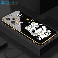 XiaoXin สำหรับ realme 9 4กรัม5กรัม realme 9i 4กรัม realme 9i 5กรัม realme 9 Pro realme 9 Pro + realme 10 4กรัมน่ารักแพนด้าซิลิโคนสวยส่งเชือกเส้นเล็กโทรศัพท์กรณี