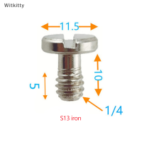 Witkitty QUICK RELEASE PLATE ADAPTER สกรู1/4นิ้ว D-ring ขาตั้งกล้องสกรูยึดสกรูอะแดปเตอร์สำหรับกล้องกล้องวิดีโอ monopod QR QUICK RELEASE PLATE