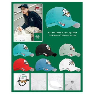 Malbon หมวกกอล์ฟ ระบายอากาศ สไตล์เกาหลี ผู้ชาย ผู้หญิง หมวกกีฬากันแดด#2201937