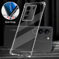 เคสซิลิโคน Vivo สำหรับ Vivo V29 5G VivoV29 Pro V2250 2023เคสโทรศัพท์ฝาหลังโปร่งใสชัดเจนกันกระแทก TPU นิ่มกันกระแทกยืดหยุ่นป้องกันการตกง่ายเพิ่มสี่มุม