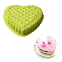 เค้กแม่พิมพ์ซิลิโคน Heart Love Shape  DIY Non-Stick Bakeware ครัวเบเกอรี่เครื่องมือ