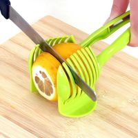 New Handheld Tomato Onion Slicer Bread Clip Fruit Vegetable Cutting Lemon Shreadders Potato Apple Gadget Kitchen Accessories Graters  Peelers Slicers