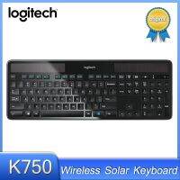 Logitech K750แป้นพิมพ์บลูทูธไฟแสงอาทิตย์2.4กิกะเฮิร์ตซ์สำหรับสำนักงานบ้านคอมพิวเตอร์ธุรกิจของแท้ใหม่