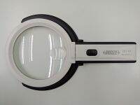 แว่นส่องขยาย(มีไฟLED) (Three ways Magnifier with illumination) INSIZE รุ่น 7512-1 กำลังขยาย 2X/4X (**สินค้าใหม่**)