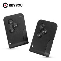 KEYYOU Replacement Smart Card Key Shell For Renault Clio Logan Megane 2 3 Koleos Scenic 3 Buttons Remote Key Case With Small Key