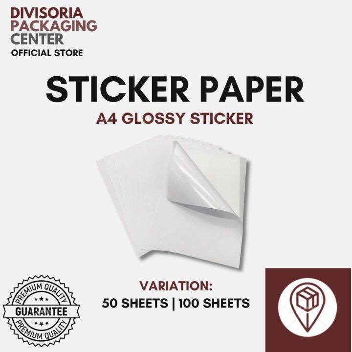 Sticker Paper (Glossy) A4 Size 50 sheets 100 (70gsm) Lazada PH