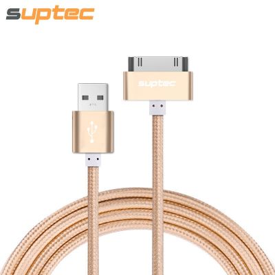 สายชาร์จปลั๊กโลหะสำหรับ USB,สายสำหรับ iPhone 4S iPad 2 3 IPod 30 Pin SUPTEC สายชาร์จข้อมูล