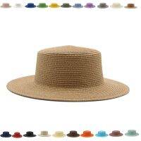 Flat Brim Straw Hat Women