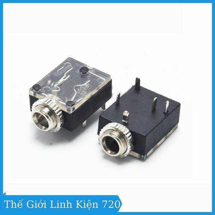 Jack Audio cái 214M 3.5mm kích thước 17x11mm có ốc vặn cố định dễ dàng