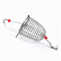 Feeder Holder Feeder Cage Basket Feeder Fishing Accessories Bait Cage Basket Fishing Bait Cage Fishing Trap Stainless Steel Accessories