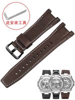 Suitable for Casio GST-W120L S130L 310 B100 300 Steel Heart Genuine Leather Nylon Watch Strap