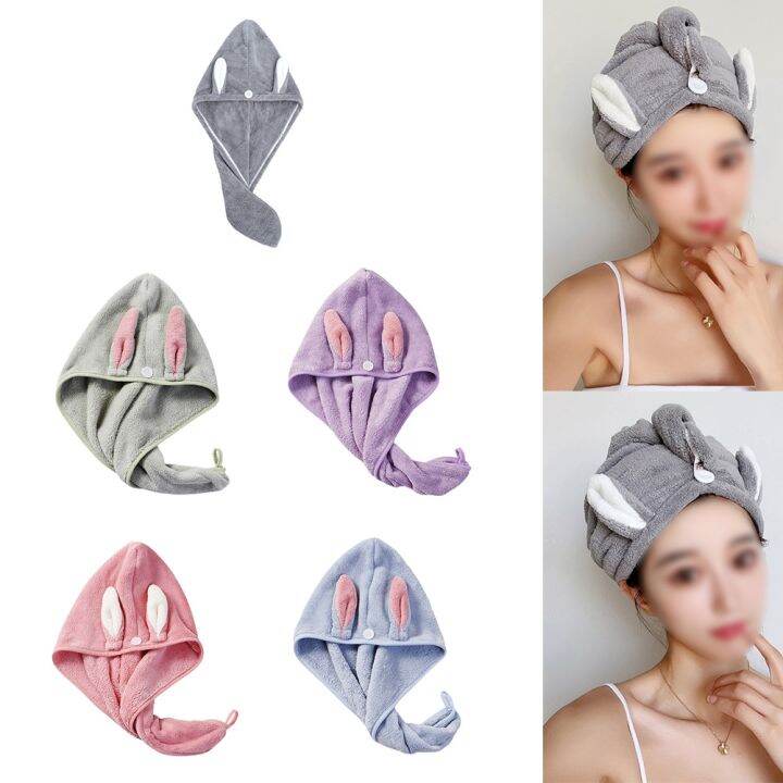 hotx-cw-brand-new-dry-hair-hat-cap-drying-with-elastic-wrap-dryer-turban-fast