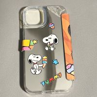 ฝาพับด้านบน iphone เชลล์ ฝาพับแม่เหล็กดูดการ์ตูน Snoopy collection modified to iPhone14promax เคสโทรศัพท์มือถือ Apple 13 1412