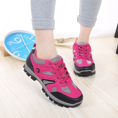 Women Travel Shoes Waterproof Hiking Shoes Non-slip Breathable Sneakers Travel Hiking Shoes Female Outdoor Sports Climbing Shoes