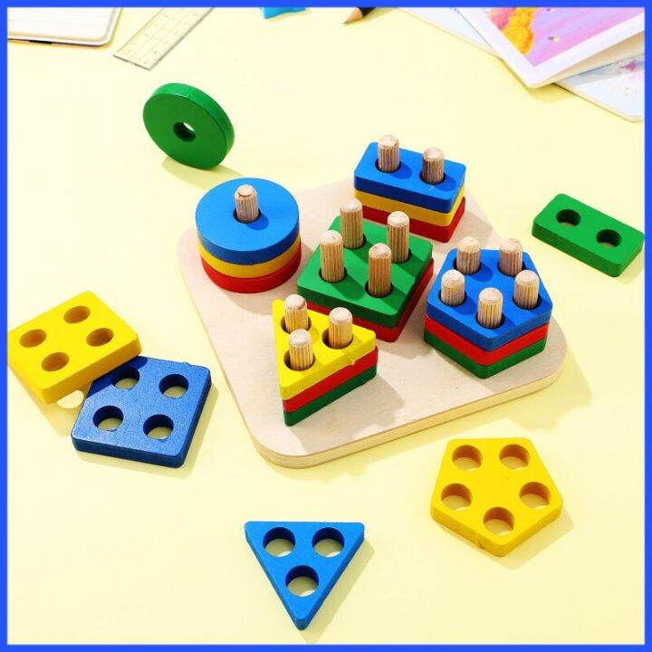 Stack Toy Set Geometry Block Stacker Sorting Stacking Puzzles ...