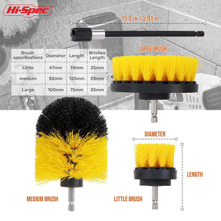 hi-spec-4pc-drill-brush-power-scrubber-cleaning-brush-for-drill-screwdriver-scrubber-brush-tub-cleaner-tools-kit