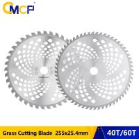 1pc 10 Inch 40T/60T Alloy Brush Cutter Saw Blade Lawn Mower Grass Trimmer Blade Garden Tool Replacement 255x25.4mm Cutting Disc