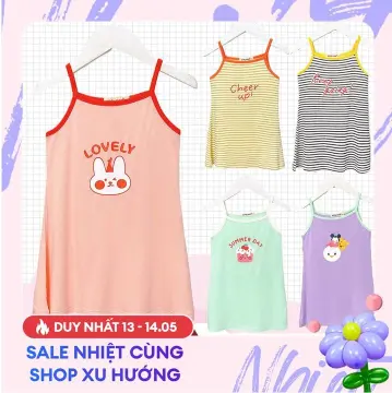 Đầm ngủ ôm dáng thun lạnh chân váy nhiều tầng TK849  Happyshop