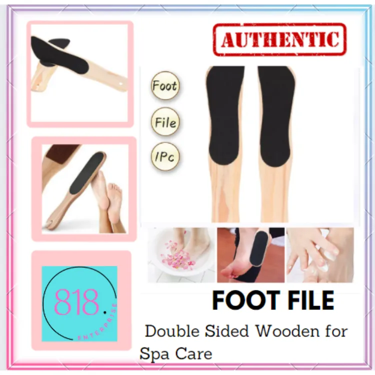 Wooden Foot File Double Sided use for Spa Care