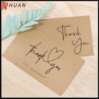 HUAN 30PCS แพ็คเก็ต ขายปลีกออนไลน์ การ์ดสต็อก โปสการ์ด andquot;ขอบคุณสำหรับการสั่งซื้อandquot; ป้ายอวยพร การ์ดกระดาษคราฟท์ แสดงความขอบคุณ