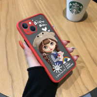 GGK เคสเคสสำหรับ Apple iPhone 15 Plus 15 Pro Max 15 Pro สาวสายรุ้งน่ารักเด็กผู้หญิงน่ารักกอดหมีมีน้ำค้างแข็งโปร่งใสเคสใส่โทรศัพท์แข็งคลุมทั้งหมดเคสป้องกันกล้อง