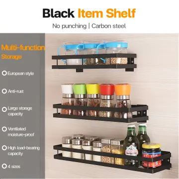 Spice Storage Rack Rusty Iron Kitchen Seasoning Rack, Kitchen