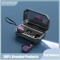 YOVONINE TWS Bluetooth 5.1หูฟังหูฟังไร้สายเสียงไฮไฟชุดหูฟังสเตอริโอ Dual Dynamic Driver หูฟังกันน้ำ Touch