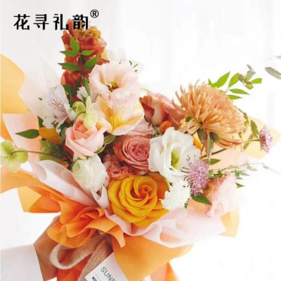 1PCS Honey Color Flower Wrapping Paper Matte thick waterproof packaging flower paper