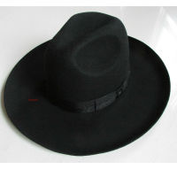 X053 100 Wool Top Hat Export Original Sheet Israeli Jewish Hat Felt Hat with Big Eaves 10cm Brim Woolen Fedora Hats