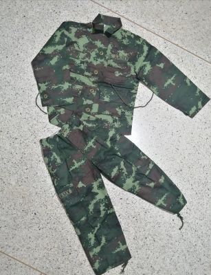 ชุดทหารเด็กลาย บกไทย (พร้อมหมวกลายเดียวกับชุด) เสื้อแขนยาว เกงขายาว เทห์ได้ทั้งเด็กหญิง ชาย