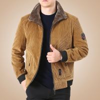 [COD] 9919 Corduroy mens jacket autumn and winter new casual thickened middle-aged plus fleece cotton-padded